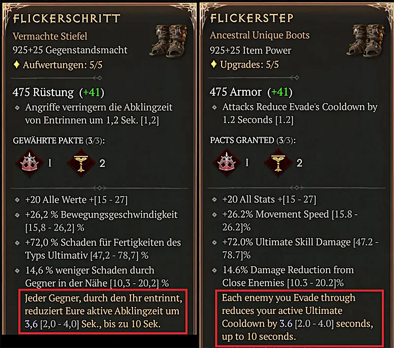 Diablo 4 Übersetzungsfehler Flickerschritt