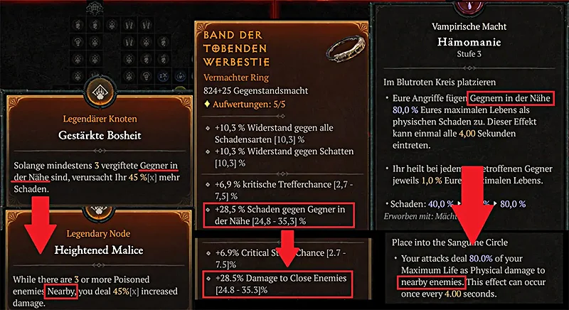 Diablo 4 Übersetzungsfehler Affix "Gegner in der Nähe"