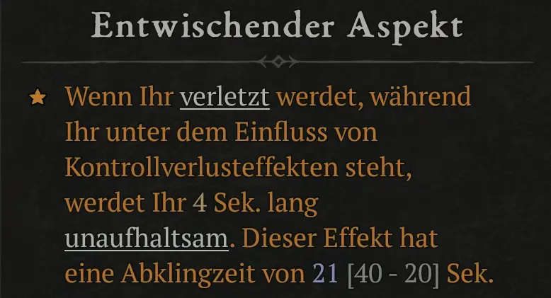 Entwischende Aspekt