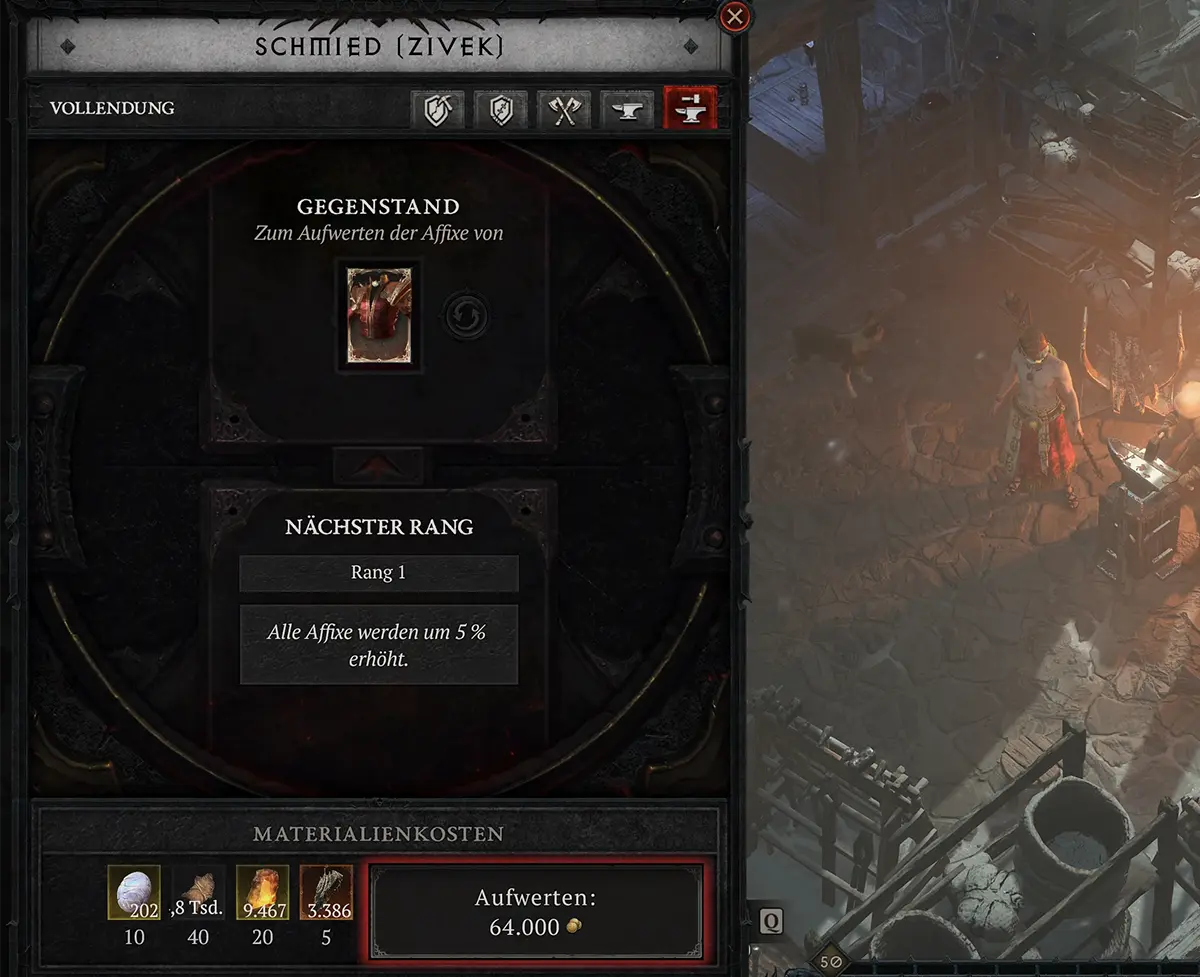 Diablo 4 Schmied Vollendung