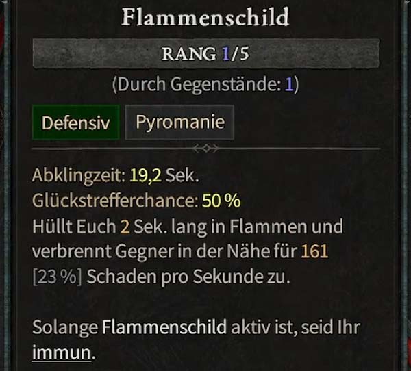 Diablo 4 Flammenschild