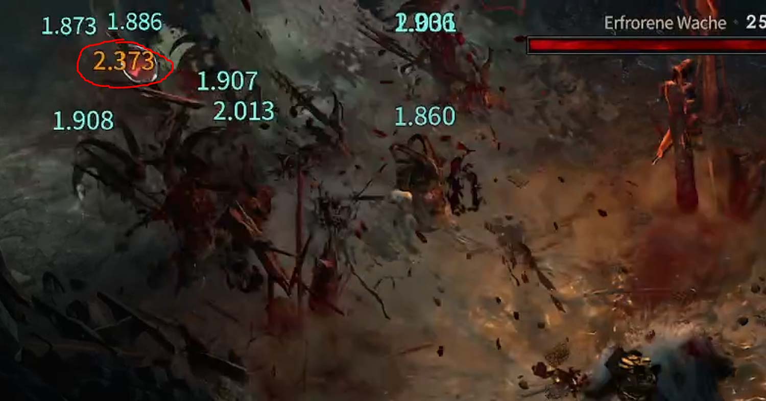 Diablo 4 ÃœberwÃ¤ltigen + Kritischer Treffer = Orange Schadensanzeige